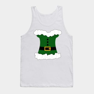 White and Green Corset Christmas Mrs Claus Tank Top